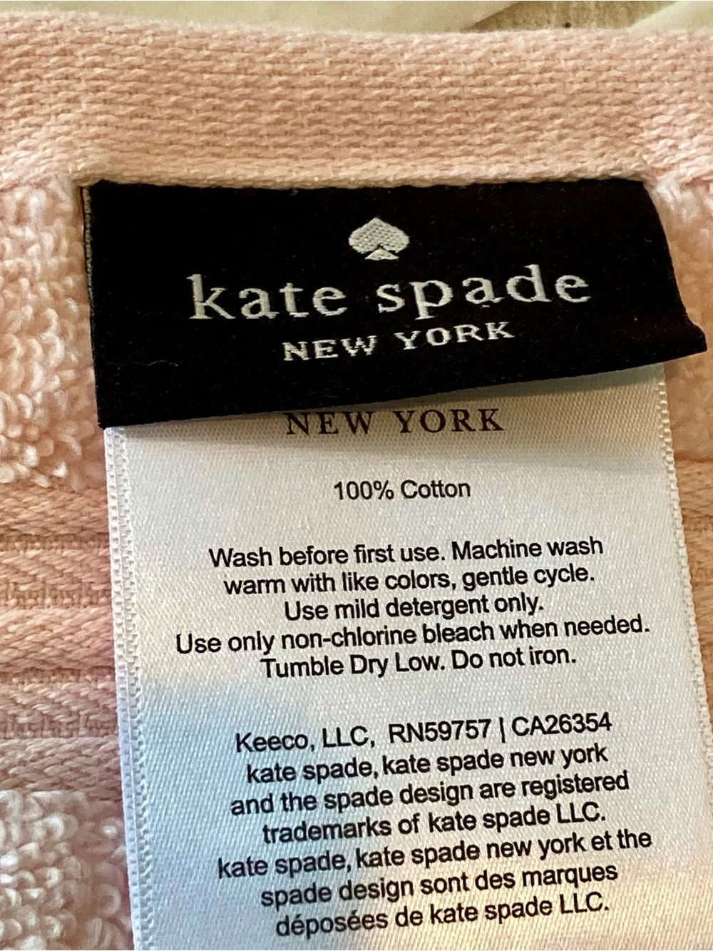 NWT Kate Spade New York bath bundle in adorable pale blush pink